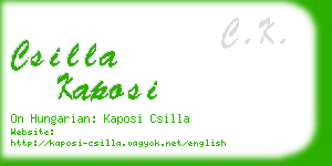 csilla kaposi business card